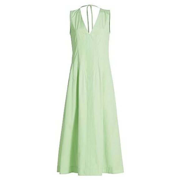 Bottega Veneta Sleeveless Cotton-Blend Midi-Dress Fresh Mint US10 785703 - Picture 1 of 7